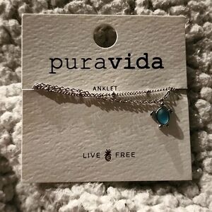 Pura Vida Double Chain Turtle Ankle